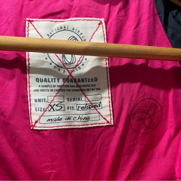 Aritzia Tna Black Wool 3/4 Sleeve Hooded Lined Winter Coat Jacket XS - Picture 11 of 13